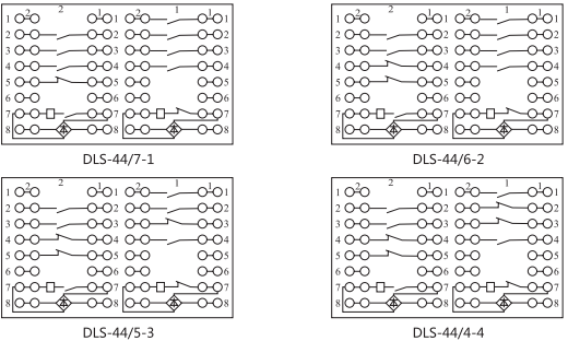 DLS-43/7-3雙位置繼電器內部連接線圖片3